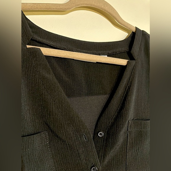 New York & Company Stretch Shift dress L black notch collar - Picture 9 of 9